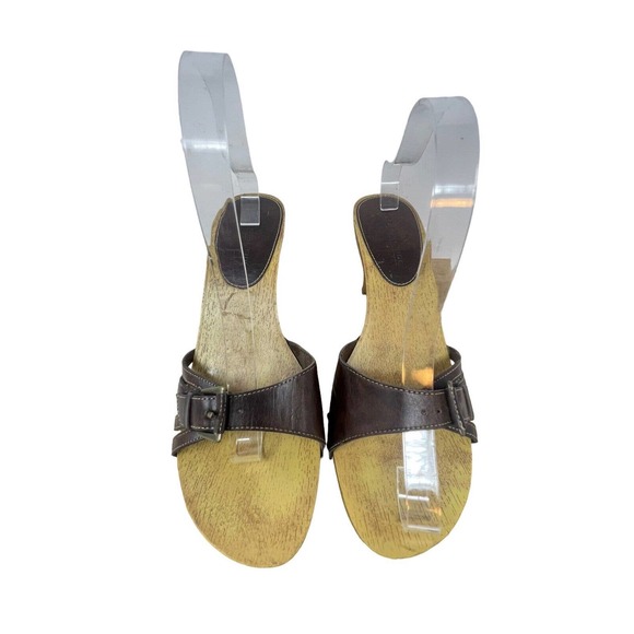 Lower East Side Vintage Heels Leather Strap~Buckle Detail~Y2K/90's~Sz 10 - Picture 7 of 10